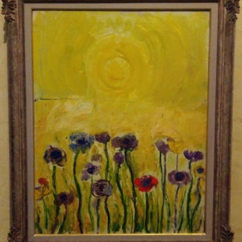 "Campo di fiori", dipinto olio su tela