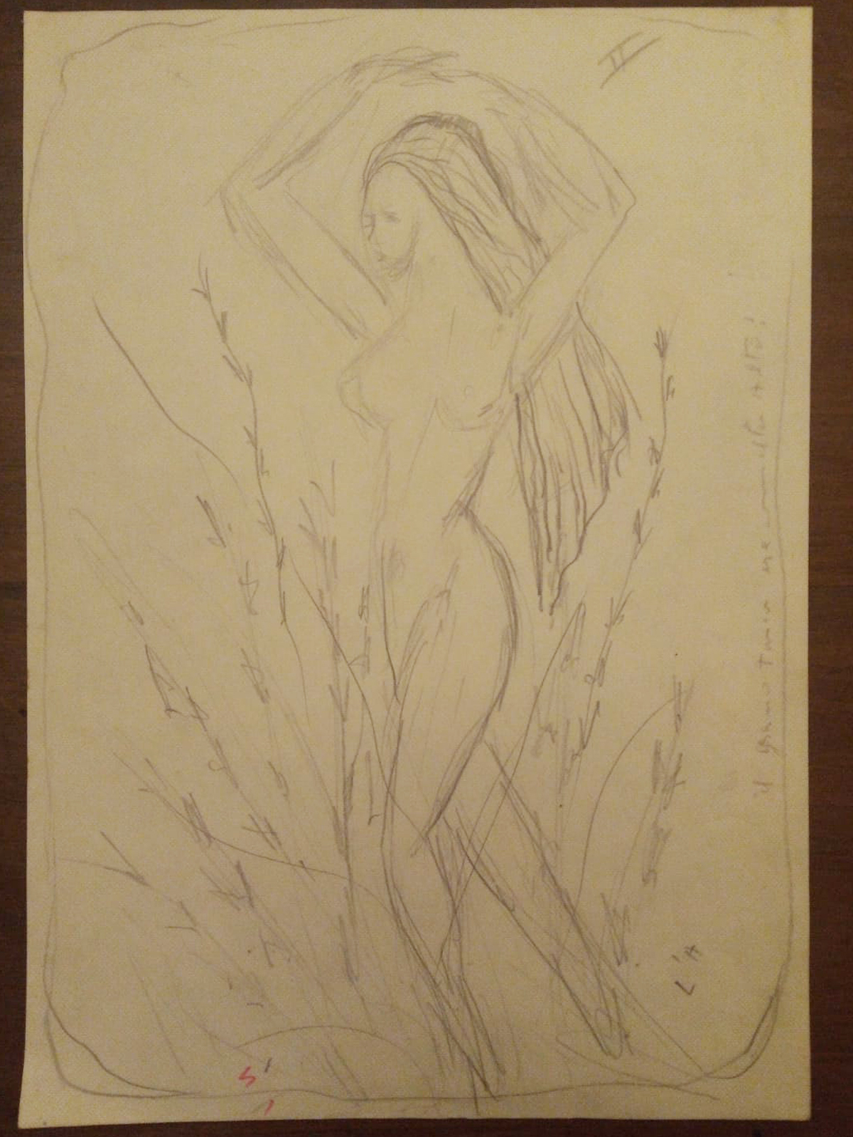Donna nella natura, studi per formelle in gesso - Molteni