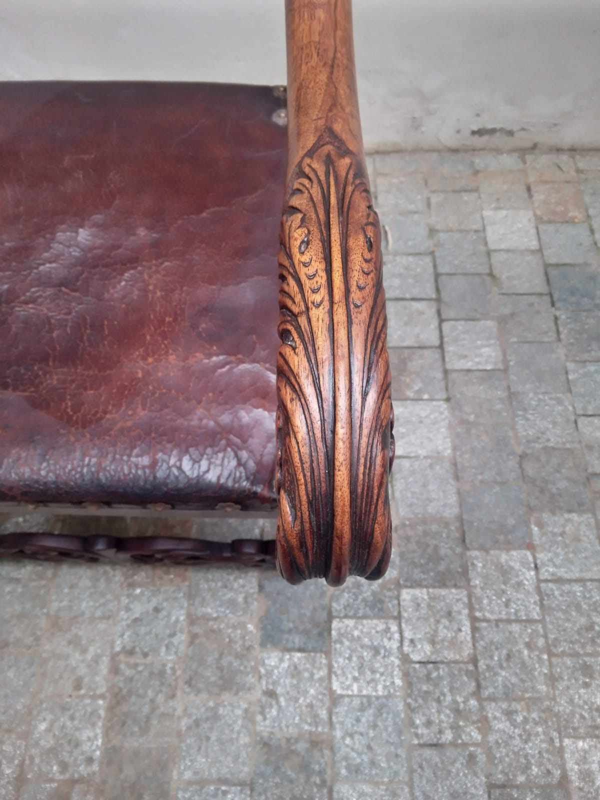 Sedia trono in legno - fine '800 - immagine 3