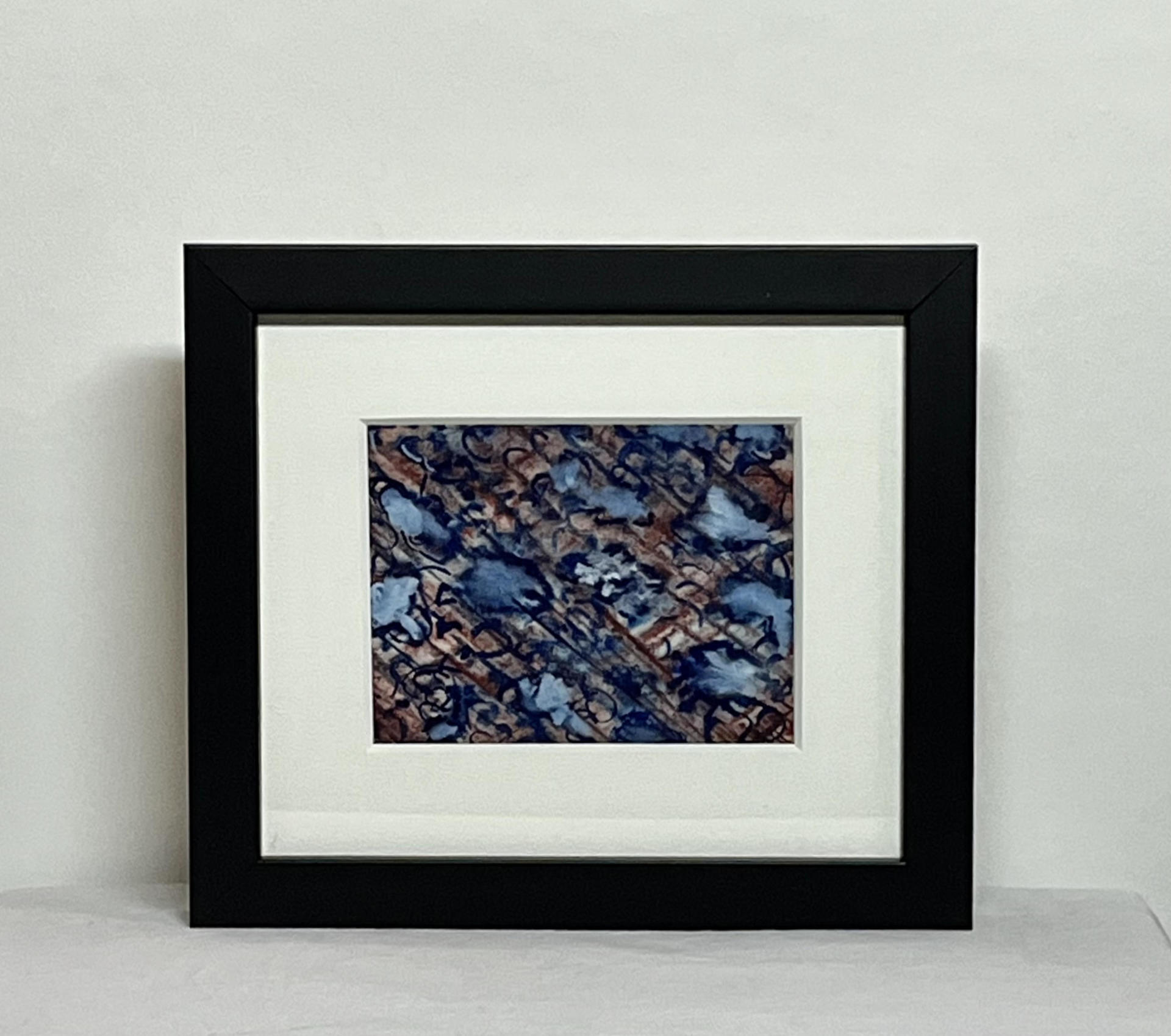 "Anelli blu", acquerello - Bianchi