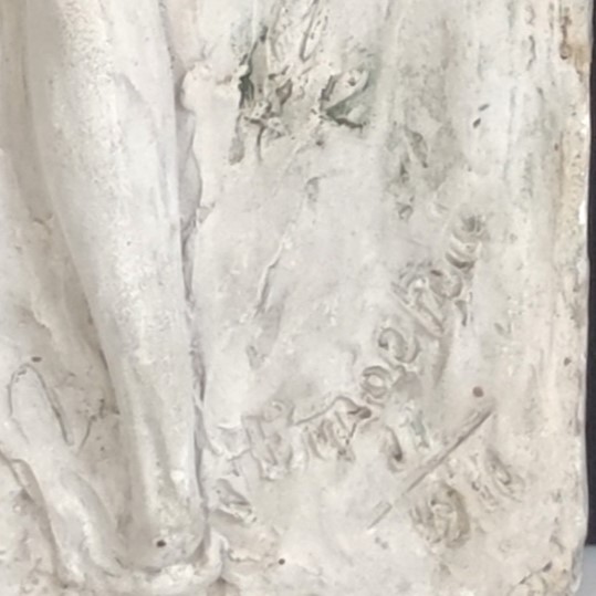 Donna nella natura - formella in gesso - Franco Molteni - immagine 3